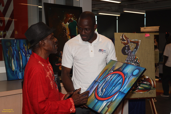 The Haitian artist Tiga and Brockton City Council, Jean Bradley Derenoncourt